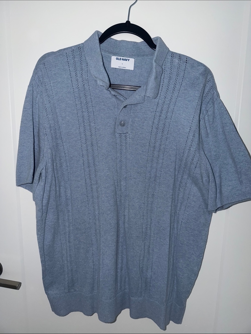 Old Navy Men's Light Blue Short-Sleeve Polo